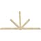 Ekena Millwork Kennewick Rough Sawn Timber Gable Bracket, Douglas Fir, 96"W x 64"H x 2"D x 4"F, 16/12 Pitch GBW096X64X0204KEN00RDF - alternate 3